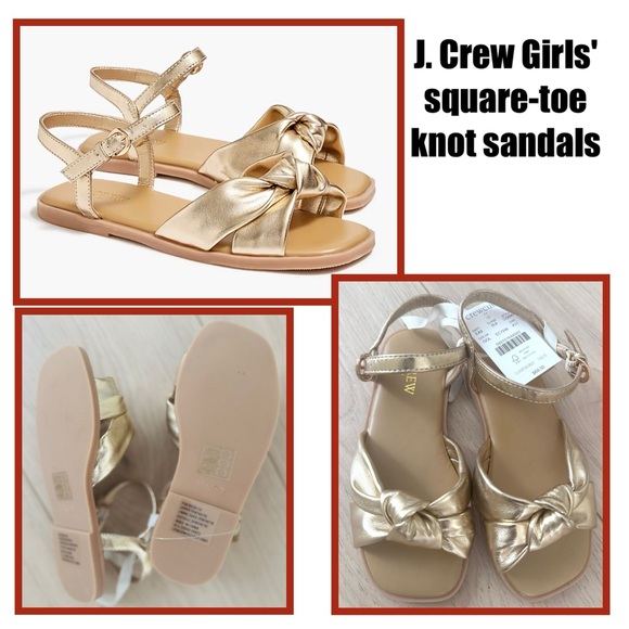 J. Crew Other - J. Crew Girls' square-toe knot sandals